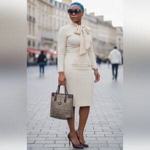 Burberrys Vintage Olive & Brown Plaid Tote Bag